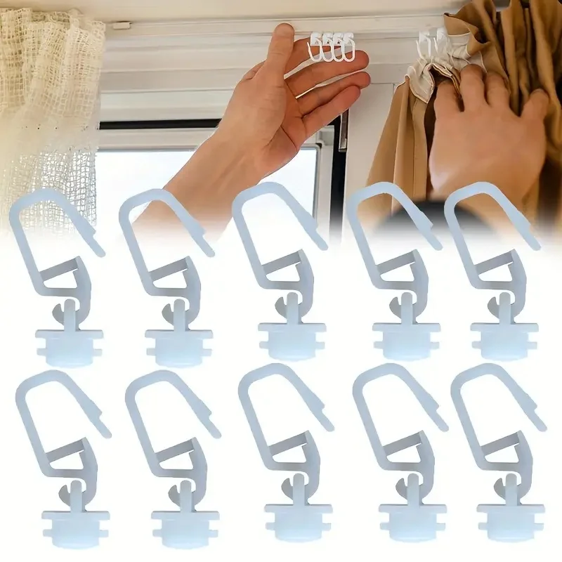

50/25PCS Curtains Hooks For Volvo Man Iveco Hanging Hooks Ring Window Plastic Curtain Hook Auto Fastener Clip Car Accessories