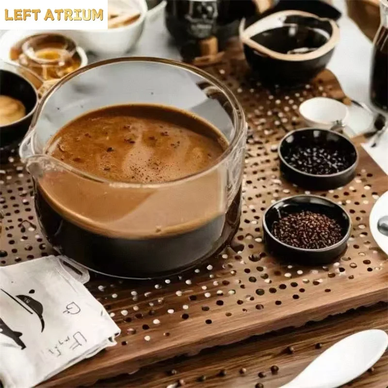 100ml Hand-brewed Espresso Shot Glasses Liquid Heavy Glass Coffee Cups Milk Jug Home Barista Accessories Tools ﻿