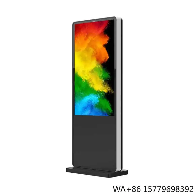 

55 Inch Outdoor Ultra Thin Free Stand Totem with 2500nits Advertising Display Screen