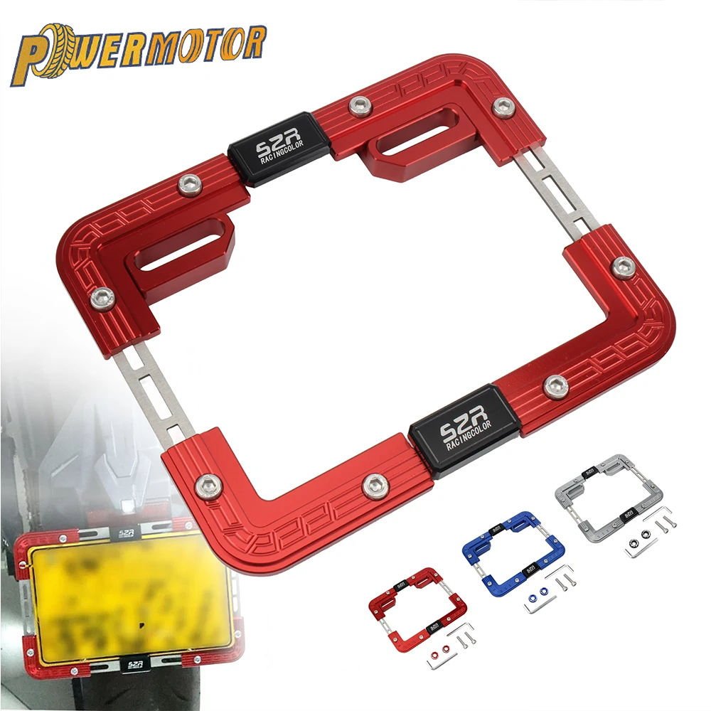 

Universal License Plate Bracket Accessories Telescopic License Plate Frame for Honda Suzuki BMW Motocross Scooter Motorcycle