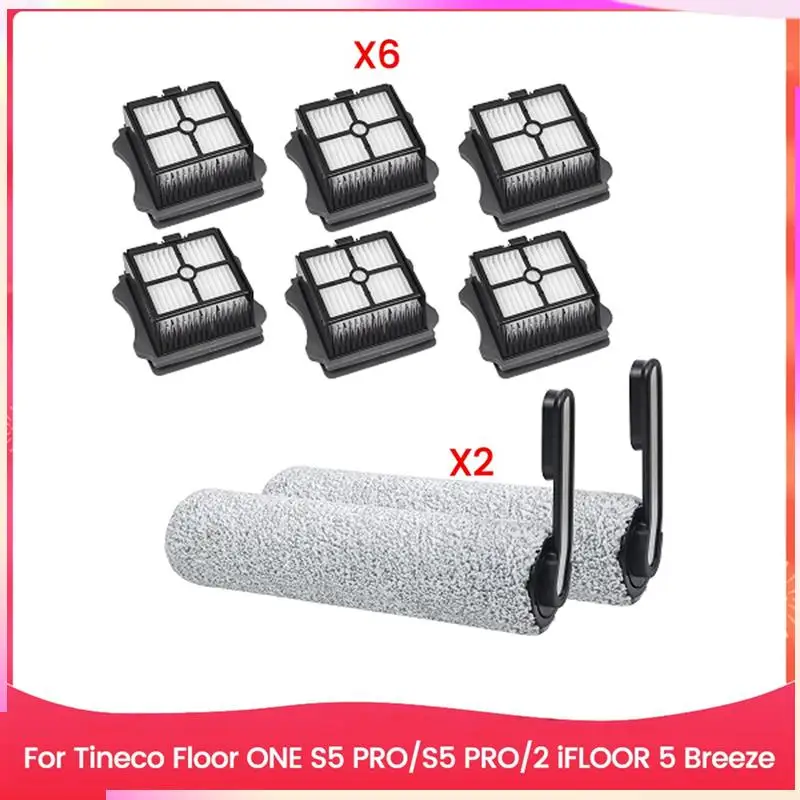 B26B HEPA Filter Brush Roller Set For Tineco Floor ONE S5 S5PRO S5PRO 2 IFLOOR 5 Breeze Wet Dry Vacuum Cleaner Spare Parts