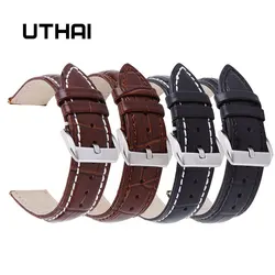 UTHAI Z20 calfskin leather strap 14mm 16mm 18mm 19mm 20mm 21mm 22mm 24mm bamboo knot pattern quick release watchband