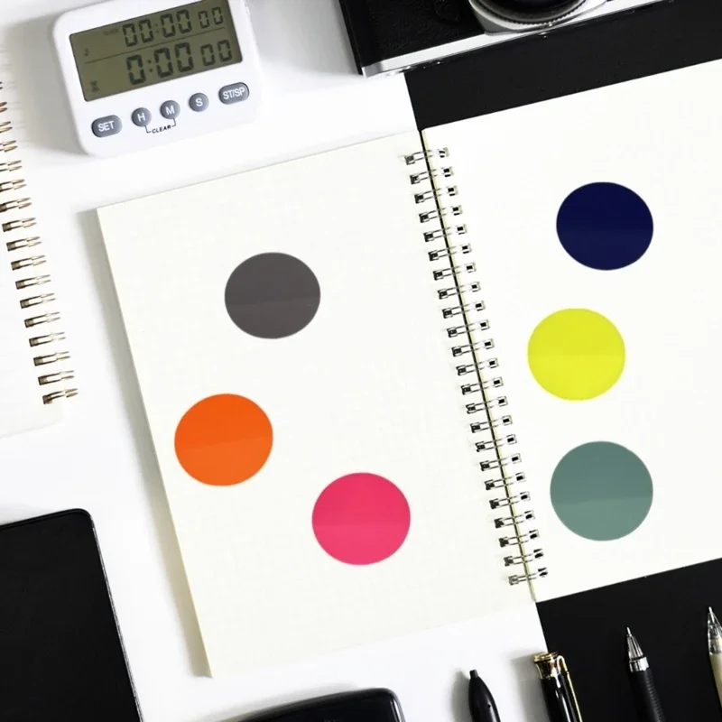 8/16Pads Clear Note Paper Writable Index Tabs Round Note Paper Self Adhesive Note Paper for Annotating Noting