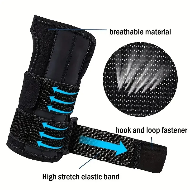 1pc Wrist Brace For Carpal Tunnel, Adjustable Wrist Guard, Aluminum Fixing Plate And Hand Back Support Strip