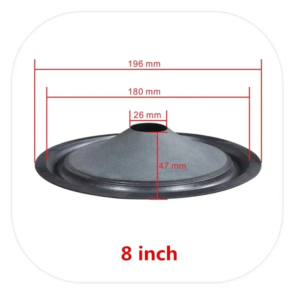 1Pcs 3/4/5/6.5/8/10/12inch Speaker Woofer Paper Cone Matte Rubber Surround Voice Coil Repair Kit Black Speaker Accessory