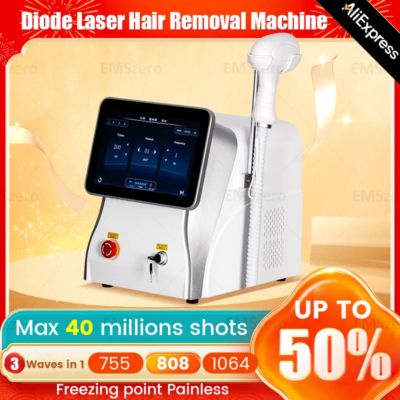 3500W High Power Ice Cooling 755 808 1064 Diode Laser Epilator 3 Wavelength Painless 808nm Hair Removal Machine for Salon