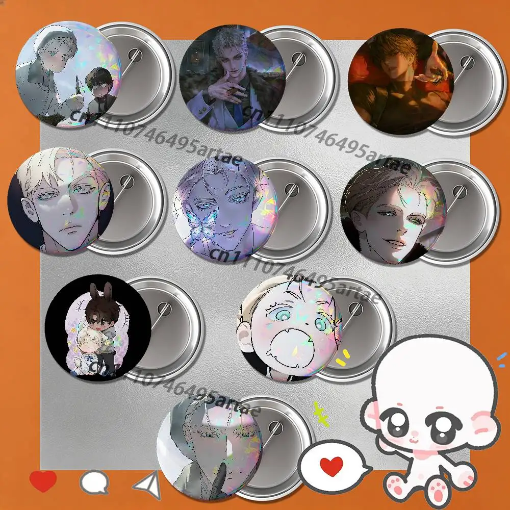 Manga C-Codename Anastasia Badges 25 32 44 58 75 mm Round Cosplay Pin Fans Collect Friends Gifts Brooch Souvenir Custom