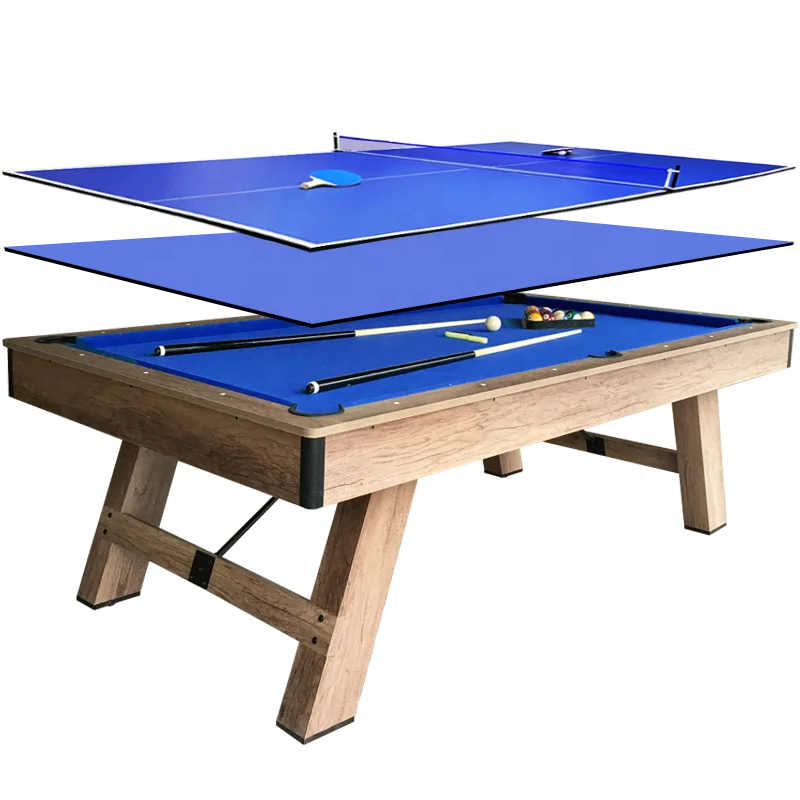Factory Sale 9FT 3 In 1 Multi Function Game Table With Snooker Billiard Table, Table Tennis & Meeting Desk Top Club Billiards