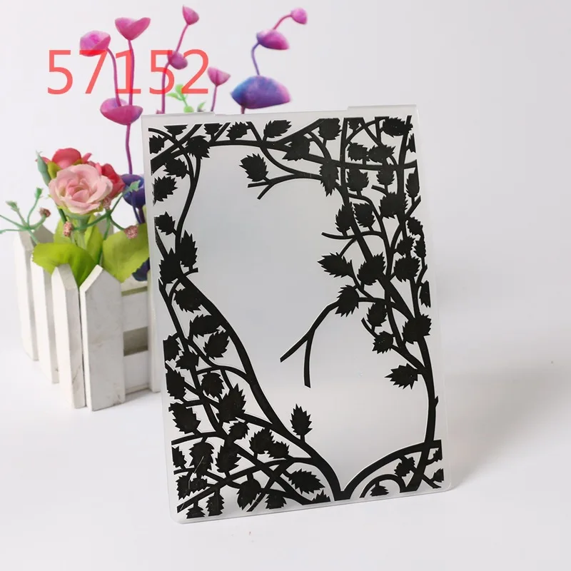 Newest 15x10cm 3D Embossing Folder Transparent Embossing Plastic Plates Design For DIY Paper Cutting Dies Scrapbooking Gift Card