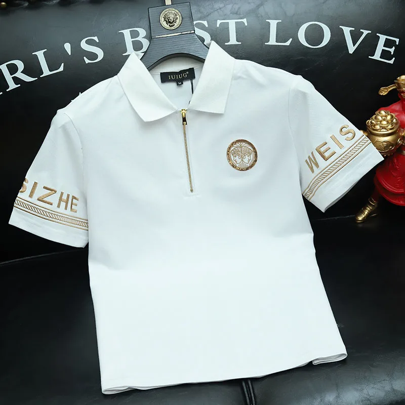 

Модная мужская рубашка в британском стиле с коротким рукавом, повседневная, с отложным воротником, летняя, для делового повседневного стиля