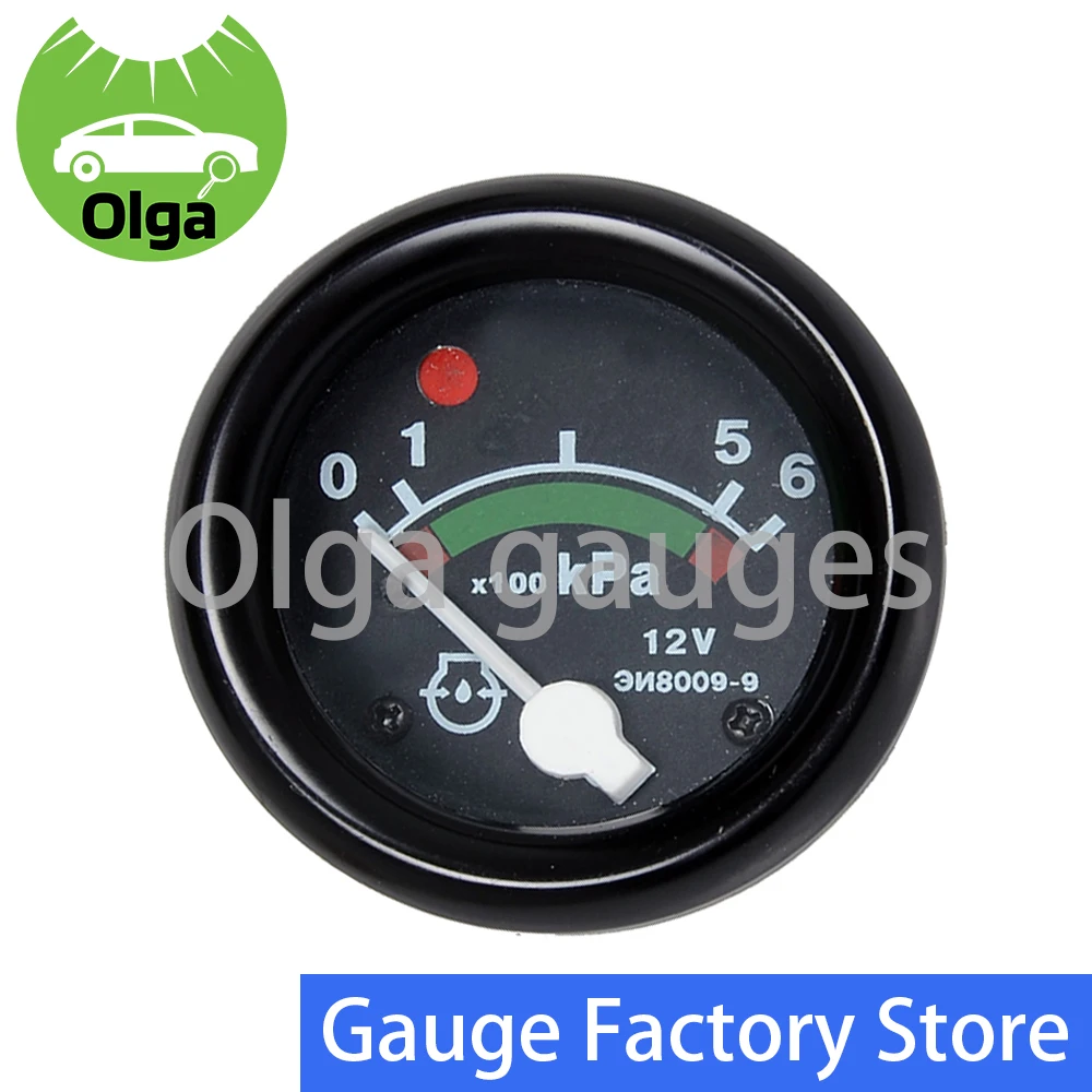 For MTZ tractor oil pressure gauge Belarus Excavator bulldozer agricultural machinery 0-6 with lamp oil pressure gauge ЭИ8009-9