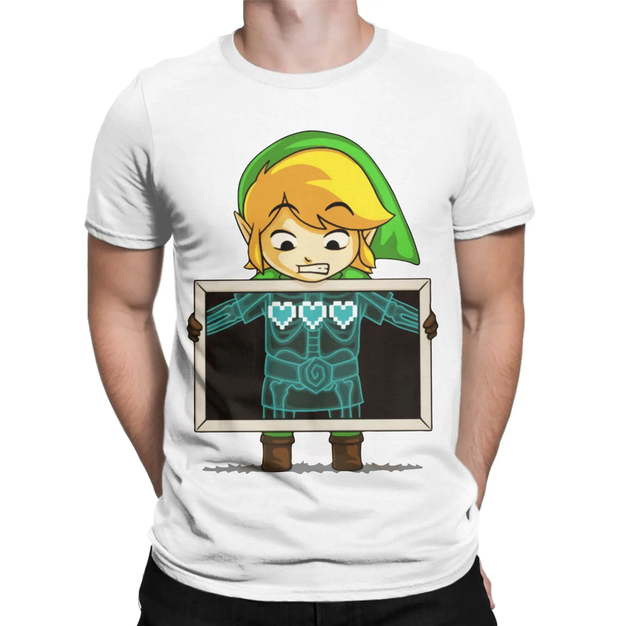 The Legend of Zelda X-ray T Shirt Men Women's 100% Cotton Funny T-Shirt Round Neck  Tees Short Sleeve Clothes New Arrival