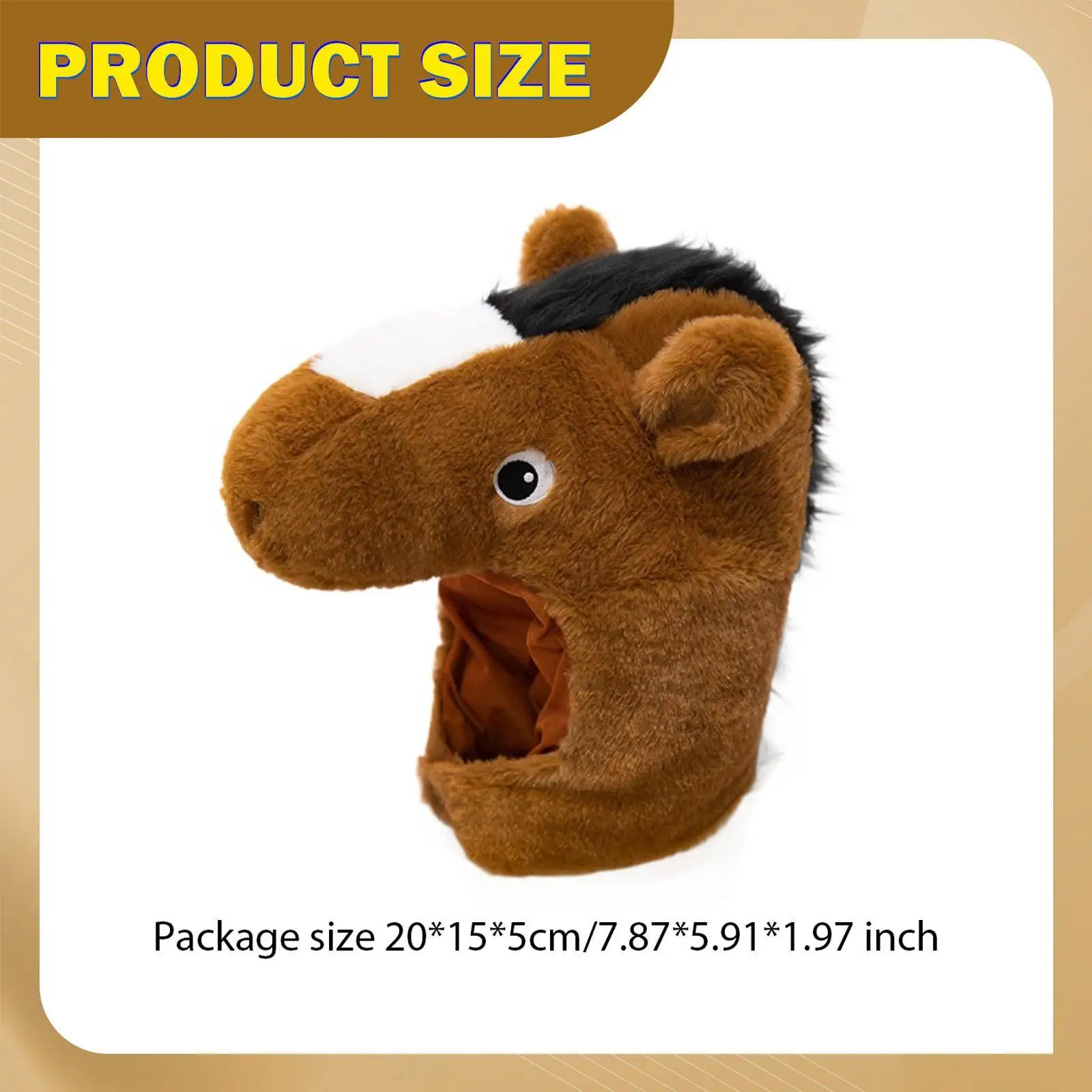 

Horse Hat Plush Costume for Kids and Adults Animal Headwear New Year Funny Hat Party Cosplay Prop