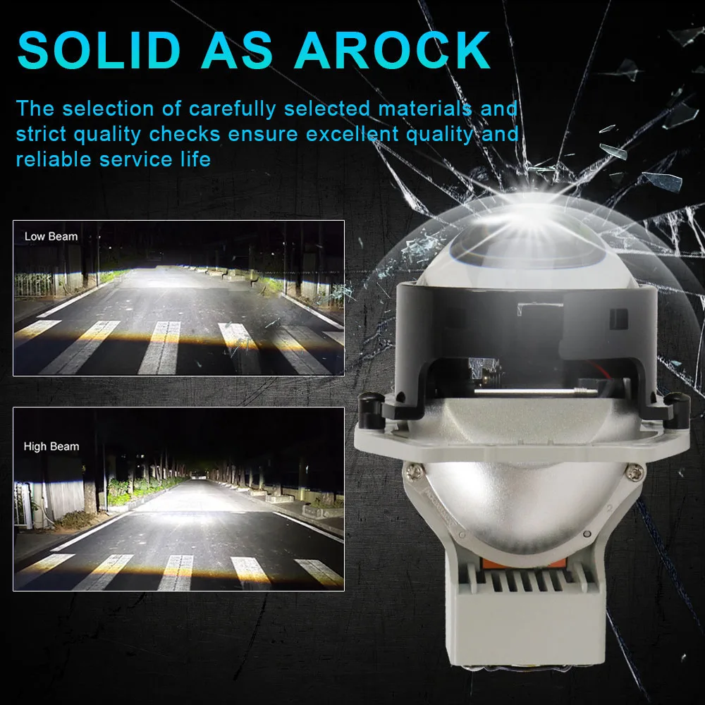 240W Lens Headlight 6000K High Power Laser Lights for Vehicles Automotive Spotlights Universal Lens Front Headlight Fog Lights