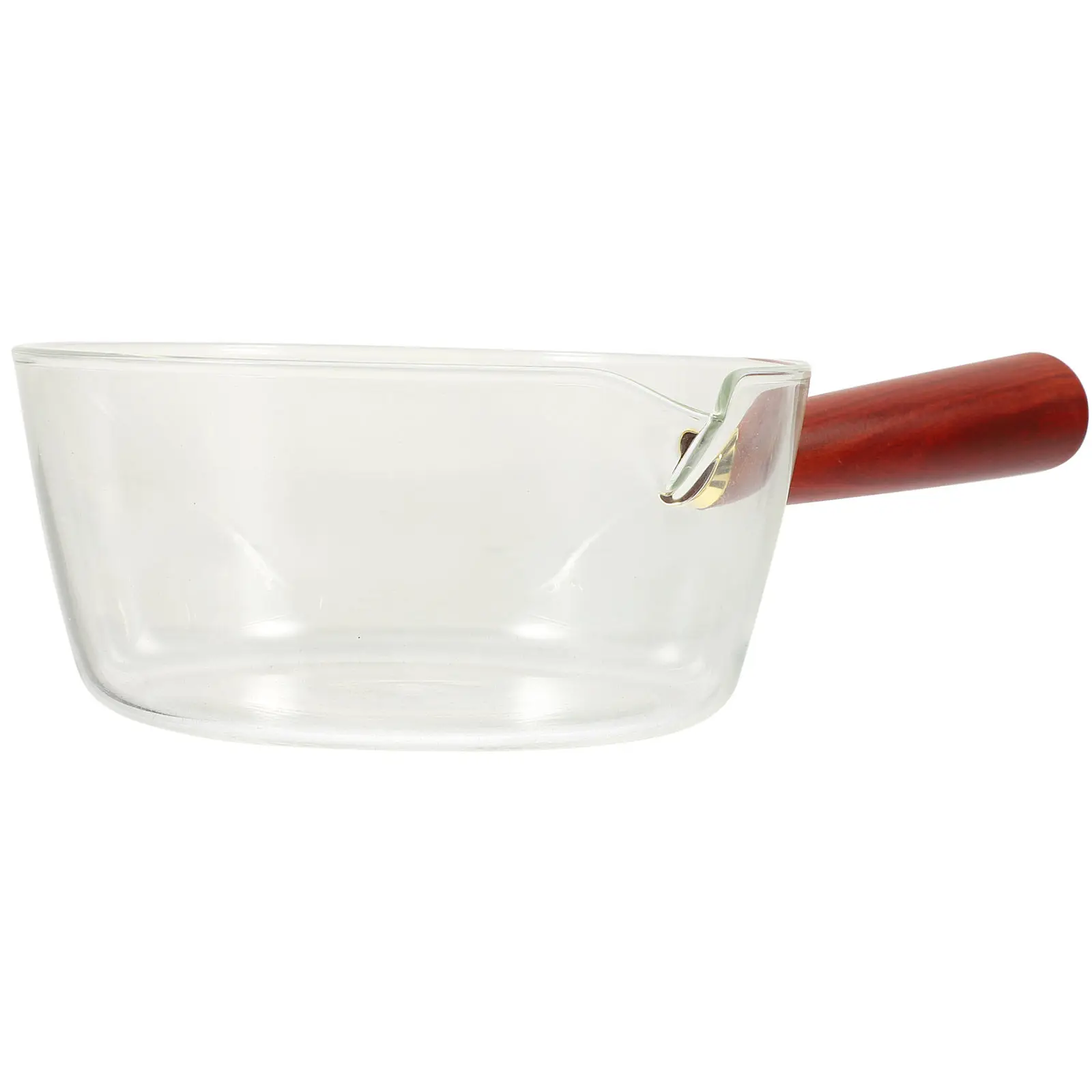 

Borosilicate Glass Milk Pan Transparent Nonstick Saucepan Safe Leak Proof Design Long Lasting Use Transparent