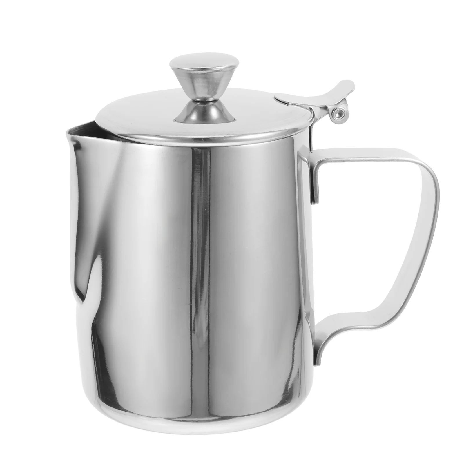

Stainless Steel Milk Frothing Pitcher Lid 350Ml Precision Spout Latte Art Espresso Jug Coffee Frother Cup for Home