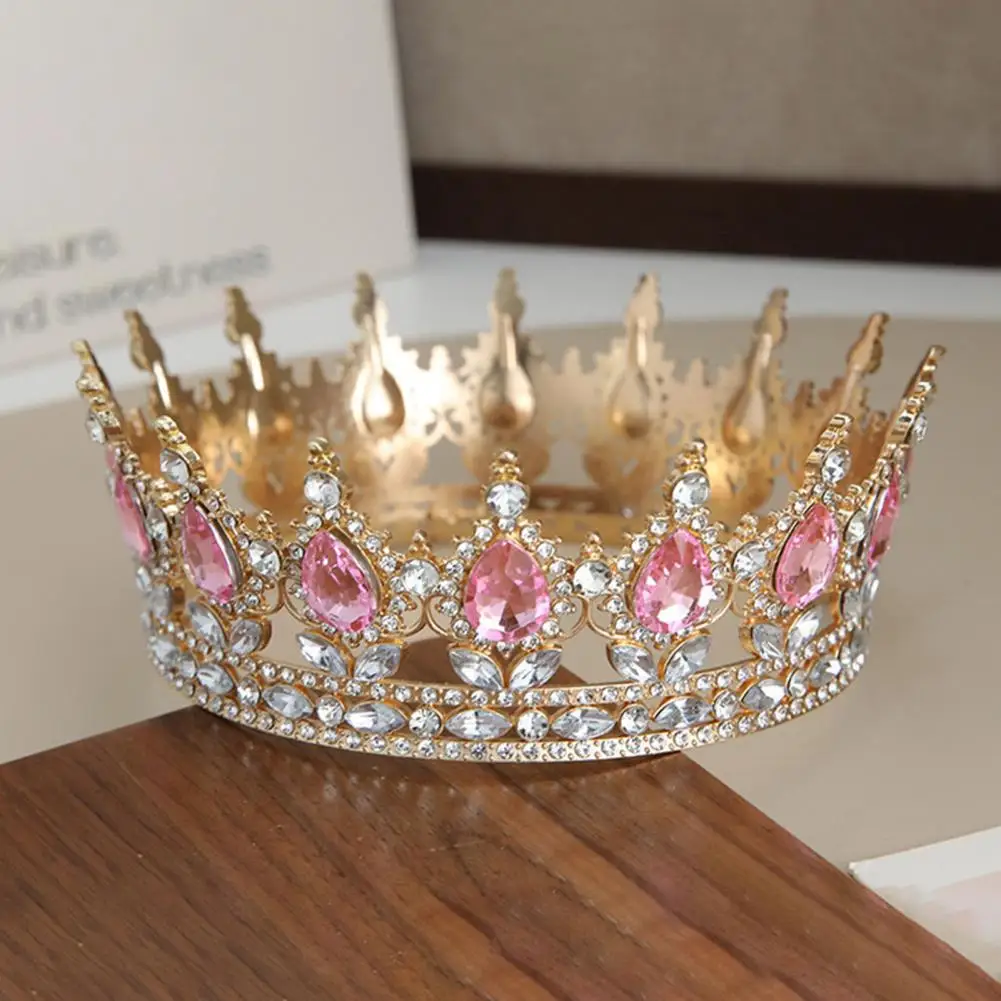 

Women Full Crown Headpiece Elegant Rhinestone Crown Tiara for Women Queen Bridesmaids Accessory for Wedding Halloween Birthday