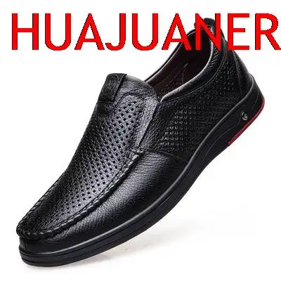 2025 Newly Men's Summer Loafers Shoes Genuine Leather Soft Man Casual Slip-on Cutout Shoes Cowhide Summer Loafers