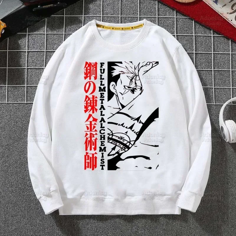 Fullmetal Alchemist Anime Hoodie Autumn Hip Hop Streetwear Men Edward Elric Pullover Sweatshirts Mens Hoodie Male