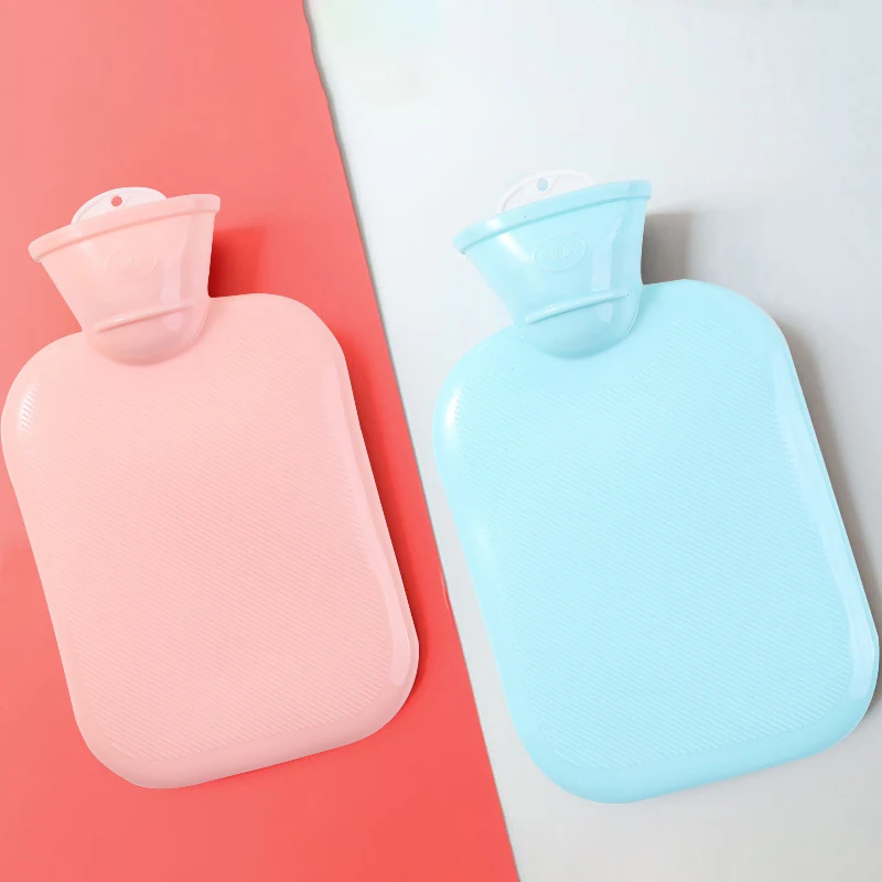 Winter New 500ml Thicken Water Injection Hot Water Bag, Solid Color Student Cute Hand Warmer, Portable PVC Warm Water Bottle