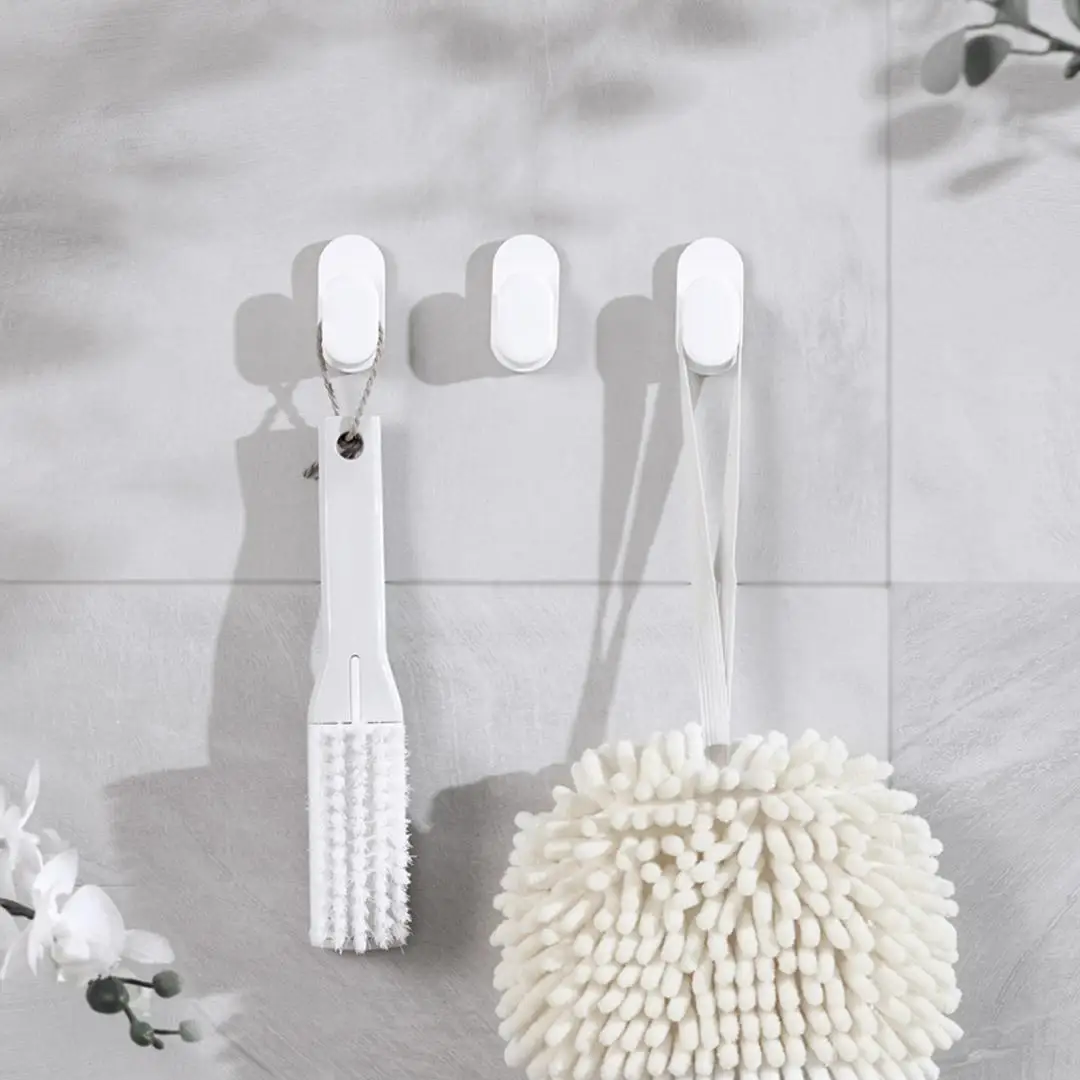 3/4PCS xiaomi QUANGE ABS Strong Self Adhesive Hooks Key Storage Hanger for Kitchen Bathroom Door Wall Multi-Function fashion