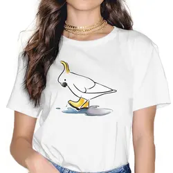 Parrot Birds Pet Women T Shirt Cockatoo Rain Shoes Female Tops Polyester Harajuku Funny Y2k Tees Ladies Tshirt