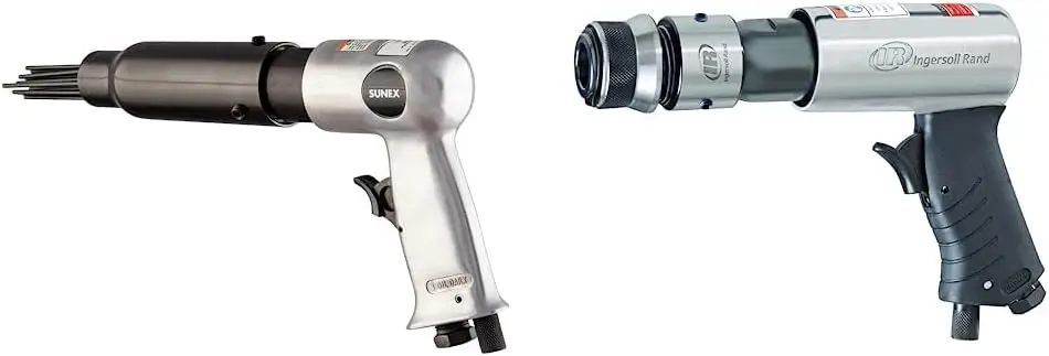 

SX246 Pistol Grip Needle Scaler and Ingersoll Rand 114GQC Air Hammer - 3 PC Chisel Set