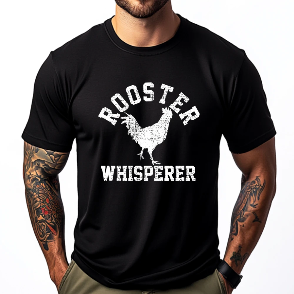 

Chicken Shirtschicken Rooster Whisperer Farmer Vintage White T Shirt Men Mens T Shirt New Years Eve