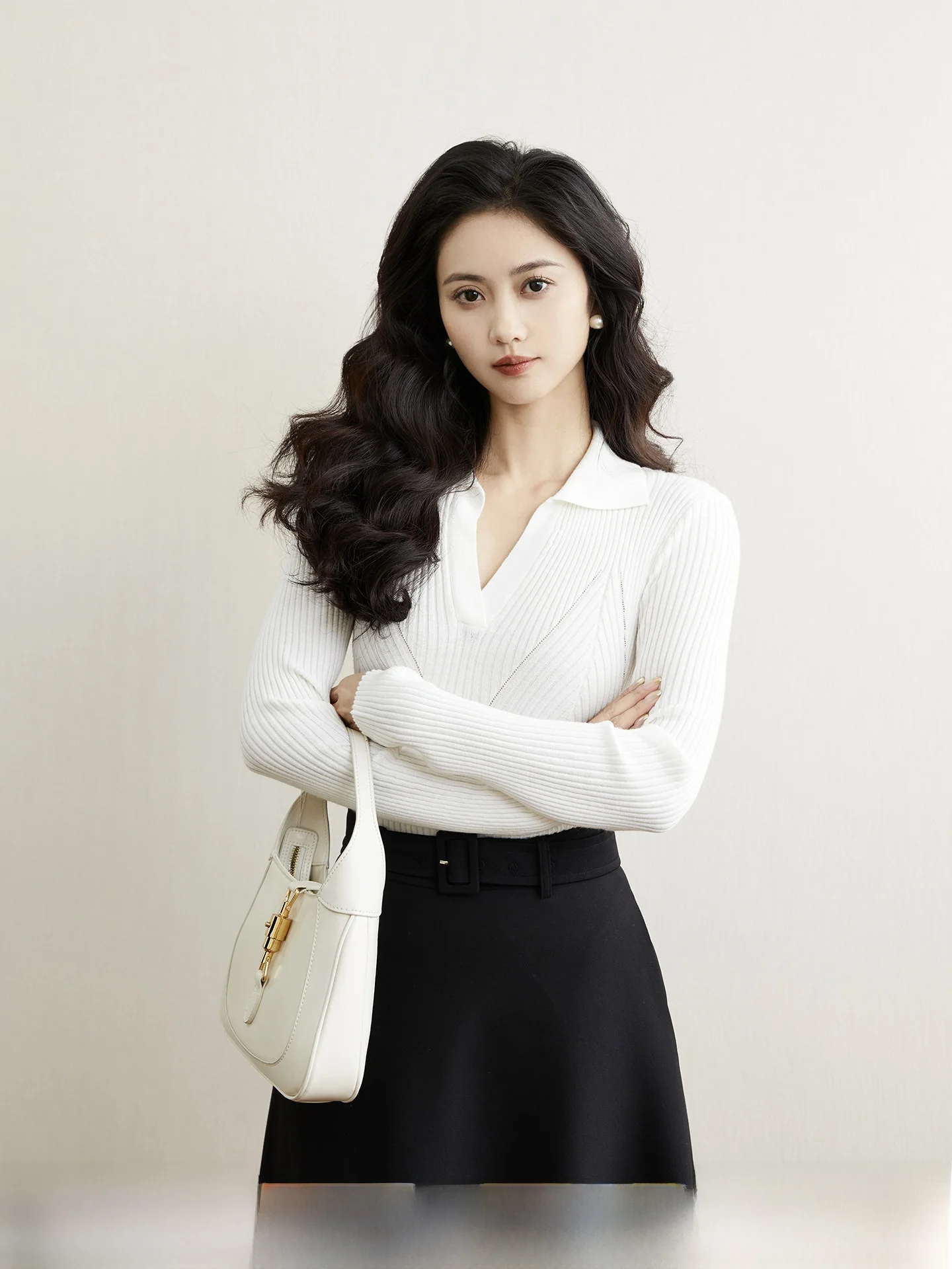 

TAIYANG OFFICE Women's Wool Neck Knitwear Long Sleeve Slim Fit Base Layer Shirt Spring Commute Top