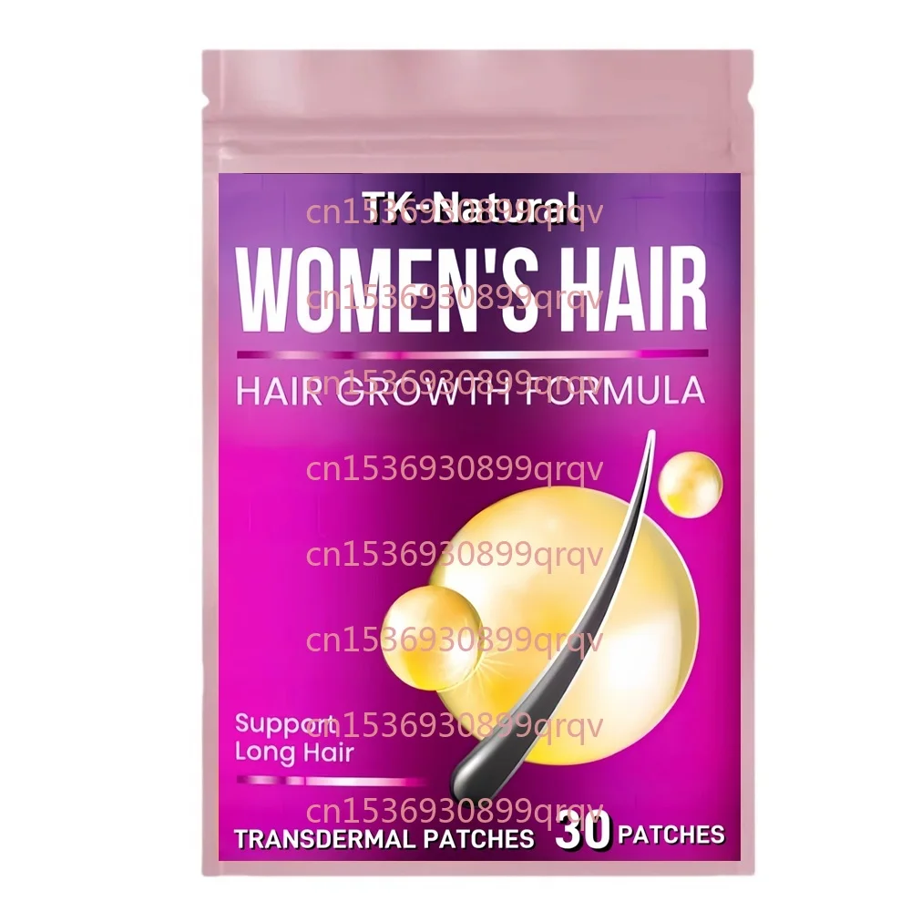 30 patchs de vitamines pour la croissance des cheveux, patchs transdérmiques avec Saw Palmetto pour femmes, bloqueur Dht, plus épais, repousse des cheveux plus longs