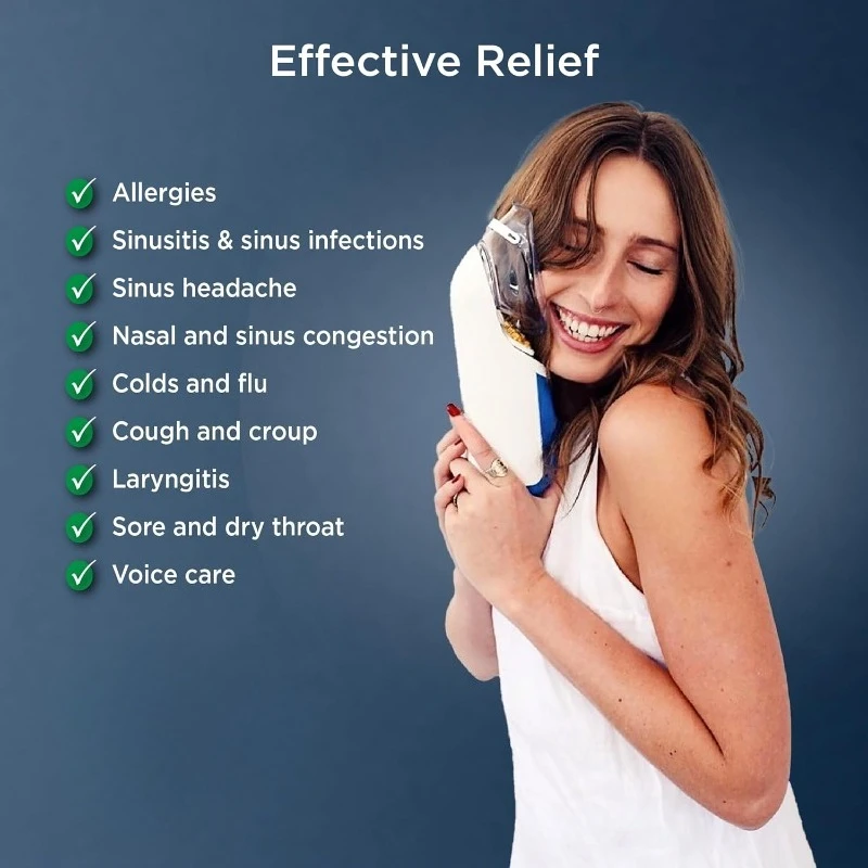 جهاز استنشاق بالبخار اللاسلكي فائق النقاء مجانًا - جهاز بخار شخصي محمول يعمل بالبطارية ومبخر ومرطب للجيوب الأنفية #3