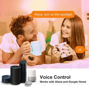 GU10 led the bulb with wifi, dimmable, 5w, rgb, clever app app, work with Alexa, Google Home, Rolling, 110v, 220v 10 MAIN SALES INDUSTRIAL LUMINARY - №7