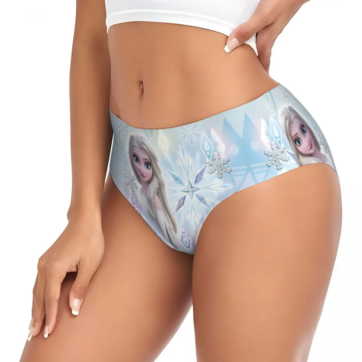 مخصص المرأة المجمدة الأميرة لطيف إلسا سراويل داخلية الإناث تمتد أنيمي ملخصات السروال