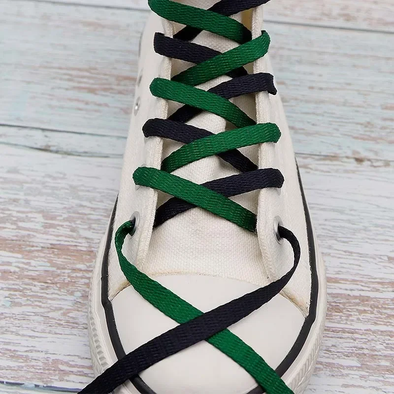 

Weiou Laces Freshing Price Test 180Cm Air Sporting Shoe Long String 8Mm Joint Two Tone Color Black Green Tape Adult Boot Unisex