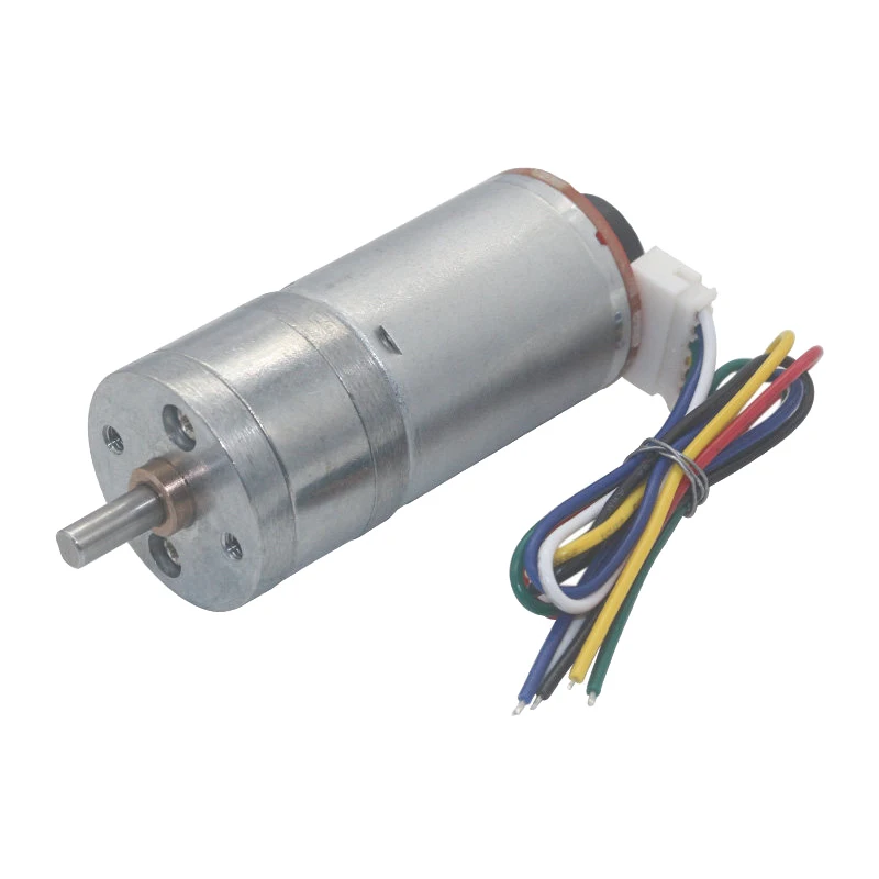 1Pcs 25GA370 DC6V 12V 24V Gear Motor with Encoder Speed Measuring Code Disc Dedicated for Self-balancing Scooter Balancing Car