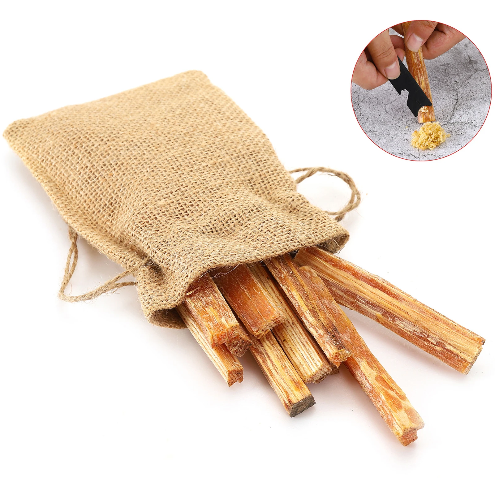 Fatwood Sticks Kit Hand Cut For DIY Crafts Gifts Wrapping Decor Survival Kit