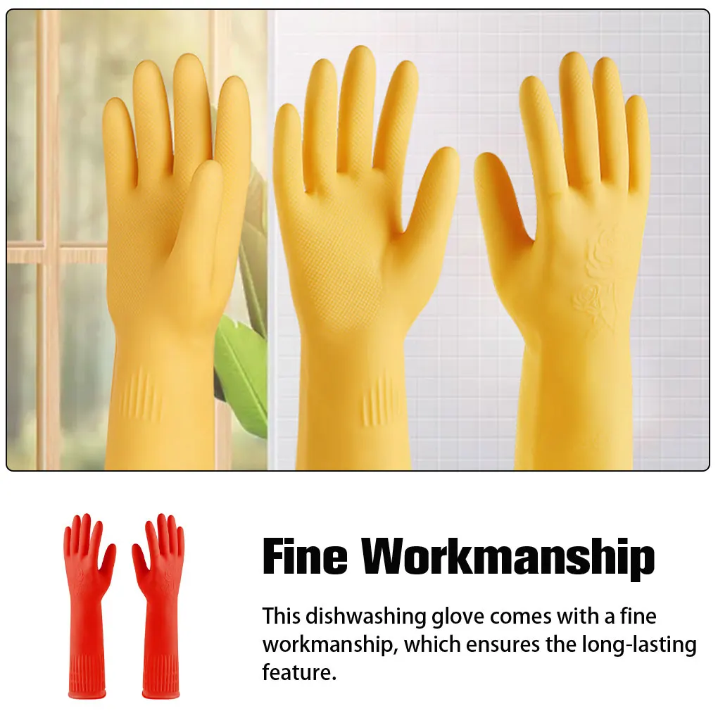 2x Multi-color Long-lasting Washing Gloves   Multipurpose Kitchen Gadget For Your Everyday Use Dishwashing Gloves