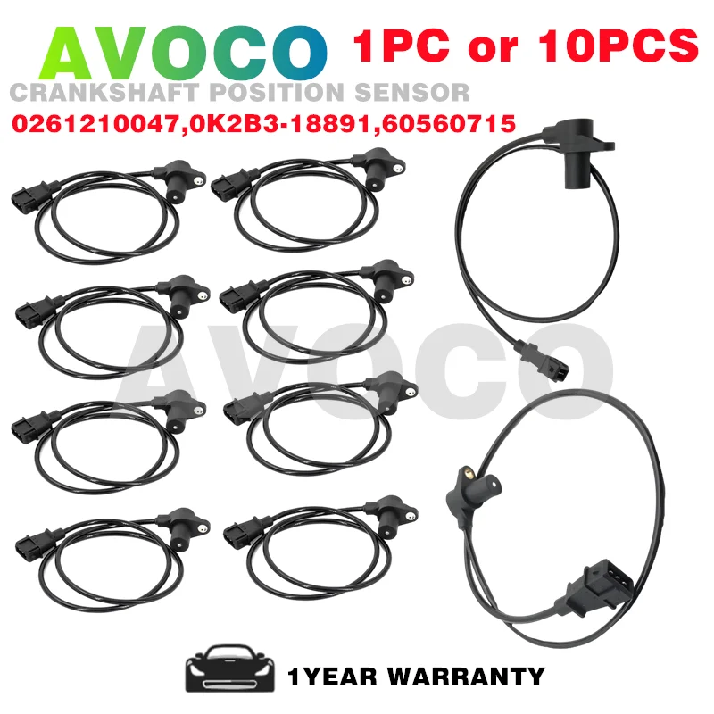 1PCS or 10PCS Car Engine Sensor OEM 0K2B3-18891 0261210047 60560715 Crankshaft Position Sensor For HYUNDAI KIA 0K2B318891
