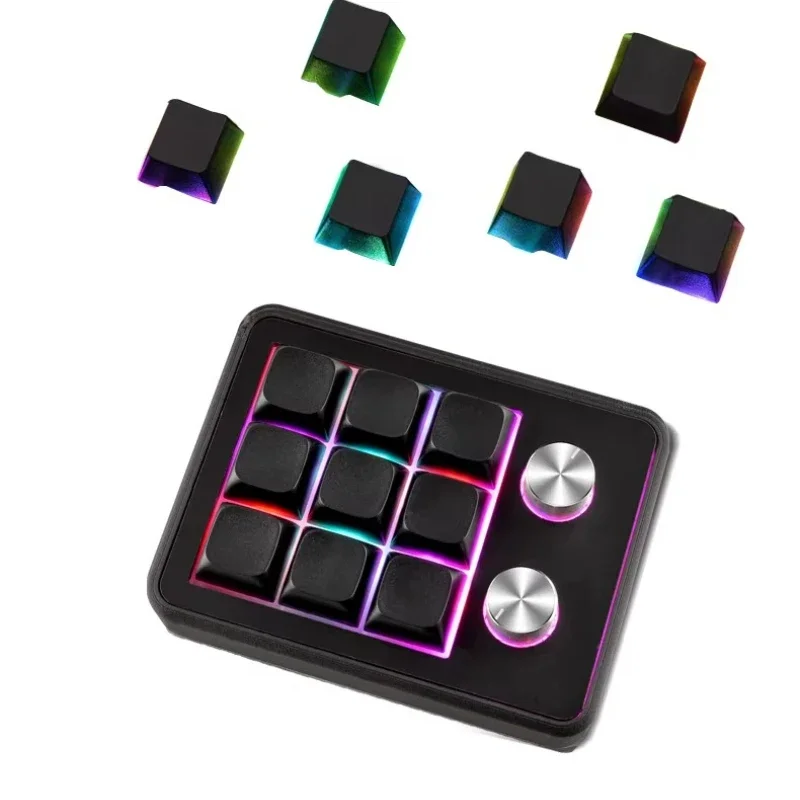 E9s Mini Mechanical Keyboard Wired Gasket RGB Backlight Hot-swapping Portable Supports VIAL Office Gaming Keyboard with knob
