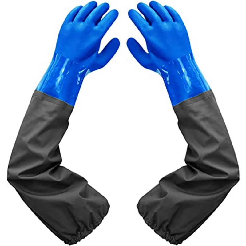 Long Rubber Gloves, Long Waterproof Gloves and Heavy Duty Waterproof Gloves for Harmful and Acid Work