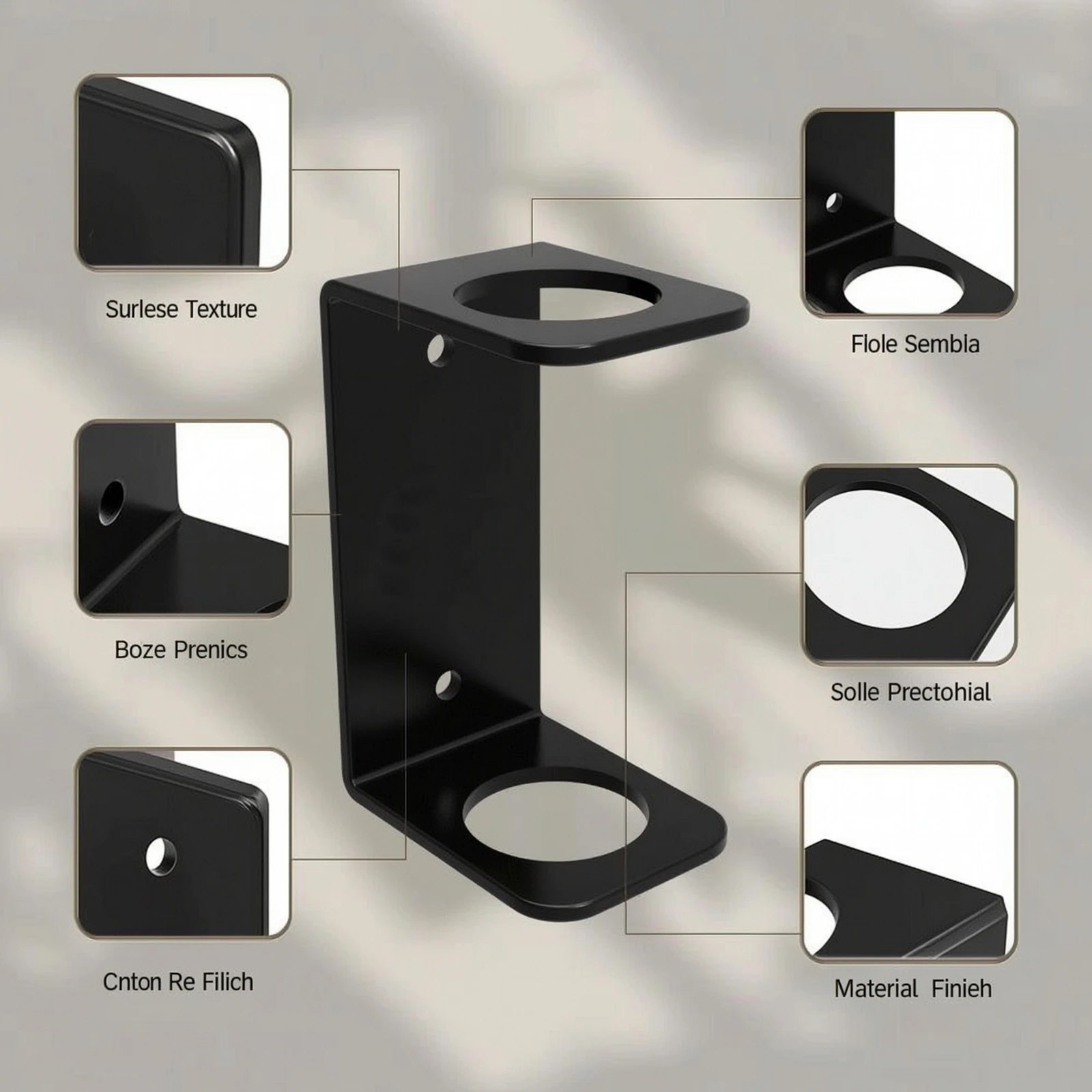 Bar Storage Bracket Space-Saving Bar Holder Wall Hanger Sturdy Rack Slimline for Home Gym view 6