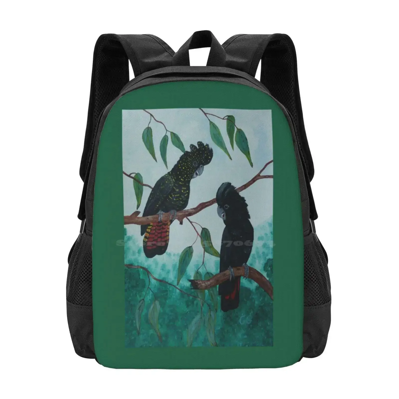 

Black Cockatoos Bird Art Cockatoo Painting Hot Sale Schoolbag Backpack Fashion Bags Black Cockatoos Bird Art Bird Painting
