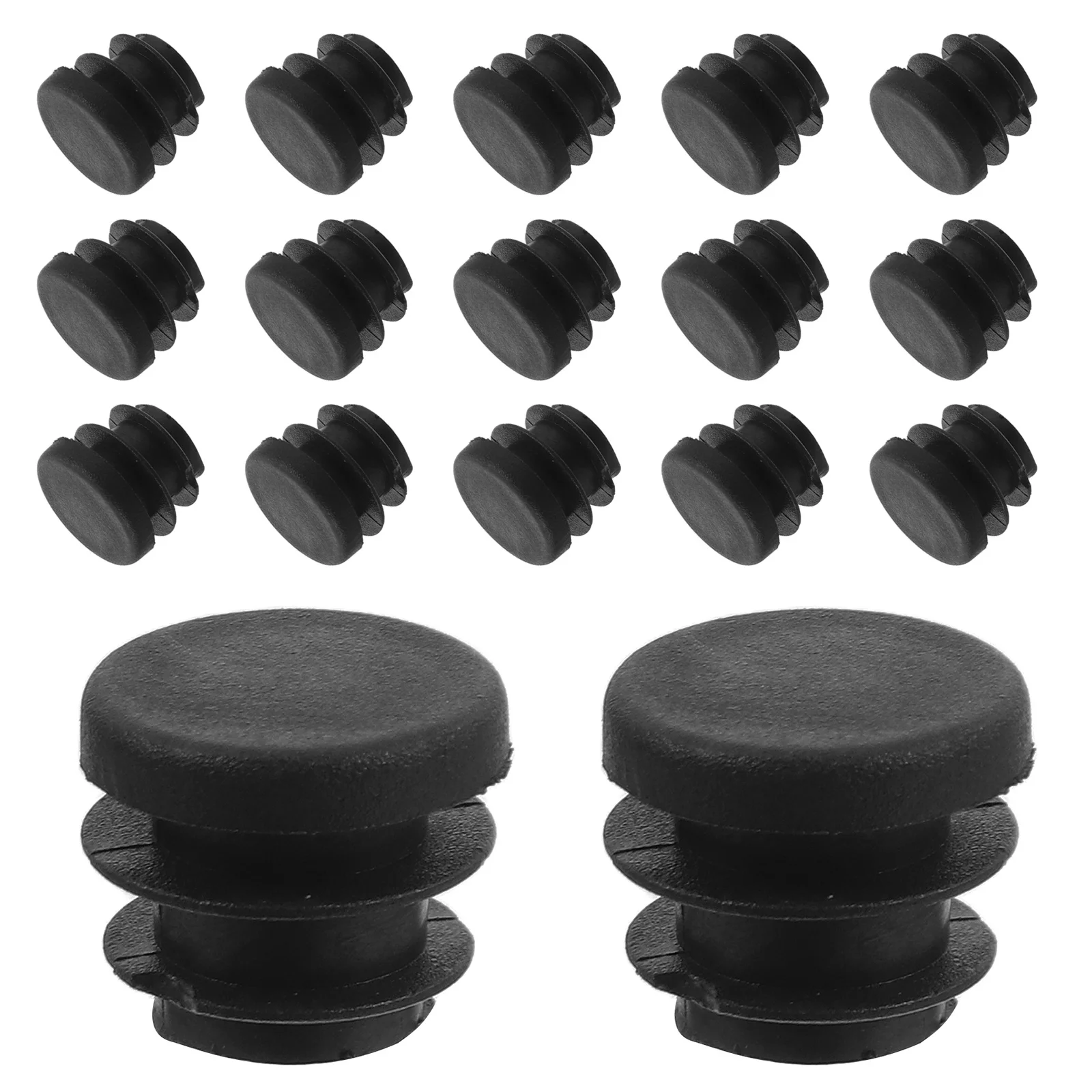 

30Pcs Round Tube Plugs Stainless Steel Furniture Leg Caps Durable Chair Table End Covers Floor Protection Chair Leg Caps