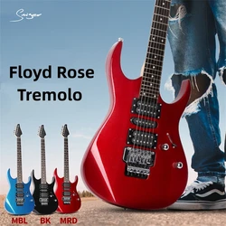 Floyd Rose Tremolo Electric Guitar Solid Mahogany 22 Frets 6 Strings Humbuckers Single Coil Red Black Accept Custom Any Style