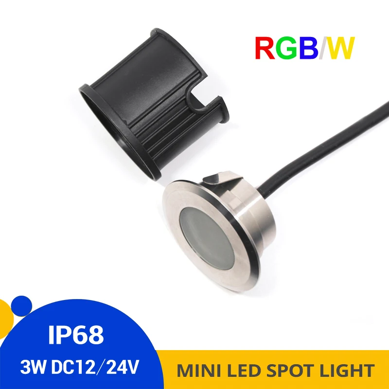 

12PCS P68 Waterproof LED Underground Light Outdoor Terrace Spot 12V 3W RGB Garden Swimming Pool Dimmable Recessed Floor Lamp