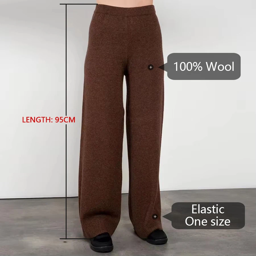 Women Kintted Pants Real Cashmere Pants Warm Cashual Wool Pants Best Selling Luxury