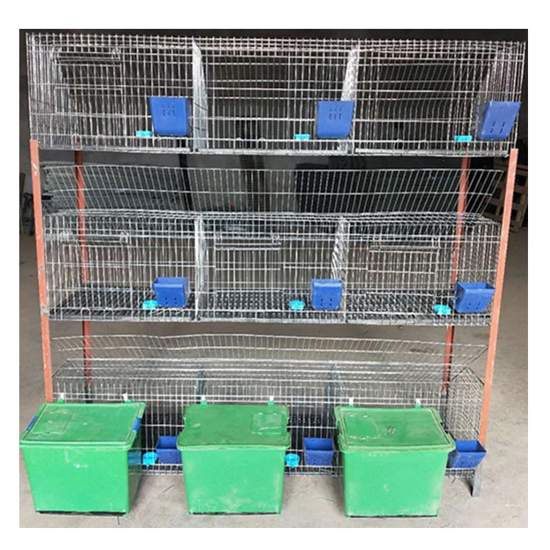 

Indoor Metal Broiler Rabbit and Cages Rabbit Rate with Tray Mat Drinker Feeder System Fully Accessories
