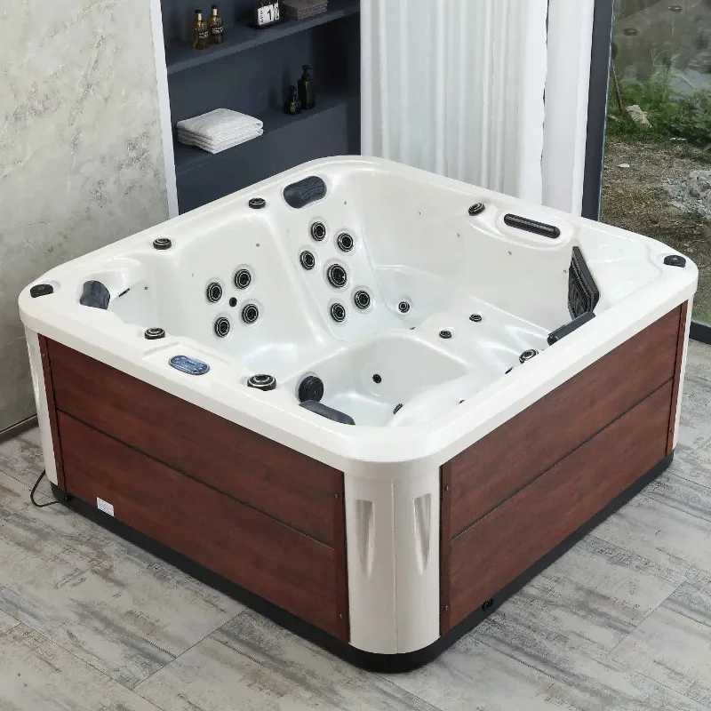 Family Share Outdoor SPA Hot Tub Custom Freestanding Acrylic Structure with Massage Jet for Backyard Installation Customized