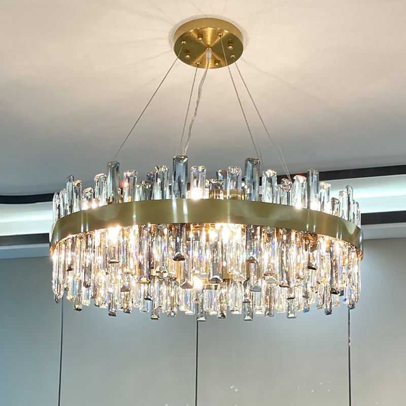 

Modern Luxury Crystal Chandelier Creative Simple Living Room Lamp Bedroom Lamp High-end Atmospheric Kitchen Pendant lights