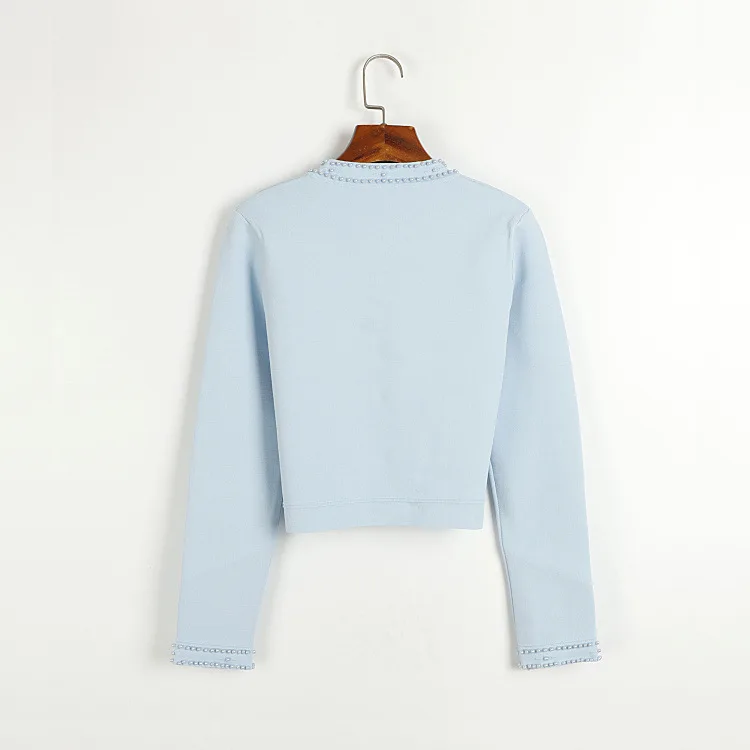 ラウンドネックノースリーブニットプリーツドレスセット、ビーズディテール付き、無地ロングドレス